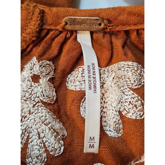 SOLD DO NOT BUY   Medium Embroidered Rust Boho Artsy Festival Folk - Picture 11 of 13